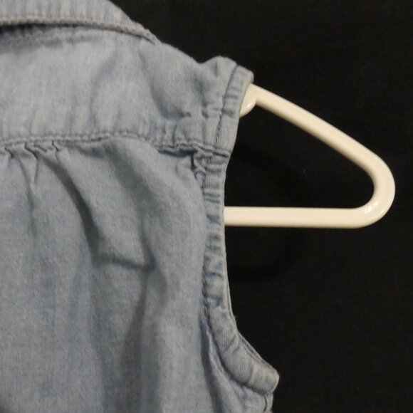 BABY GAP Toddler 3 years Button-Up Sleeveless Denim Dress With Collar - Picture 11 of 15